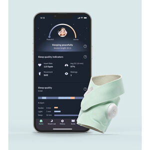 Owlet Dream Sock Baby Monitor in Mint Green + Limited Edition Fabric Socks